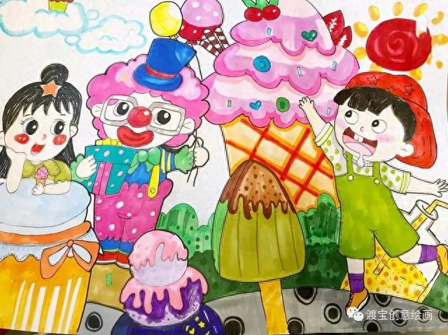 今日六一节日，这44张儿童节主题创意儿童绘画作品一起来欣赏呀！-30.jpg