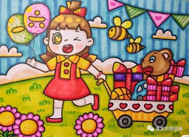 今日六一节日，这44张儿童节主题创意儿童绘画作品一起来欣赏呀！-36.jpg