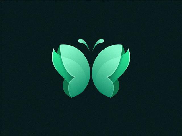 logos：蝶舞天涯！一组优雅绚丽的蝴蝶元素标志设计分享-1.jpg