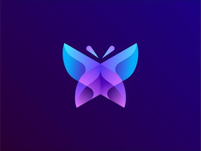 logos：蝶舞天涯！一组优雅绚丽的蝴蝶元素标志设计分享-17.jpg